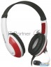 Наушники Defender Warhead G-120 красный + белый, кабель 2 м