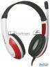 Наушники Defender Warhead G-120 красный + белый, кабель 2 м
