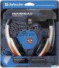 Наушники Defender Warhead G-120 красный + белый, кабель 2 м