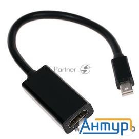 Переходник Minidisplayport - Hdmi, Cablexpert A-mdpm-hdmif-02, 20m/19f, кабель 15см, черный, пакет