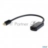 Переходник Minidisplayport - Hdmi, Cablexpert A-mdpm-hdmif-02, 20m/19f, кабель 15см, черный, пакет