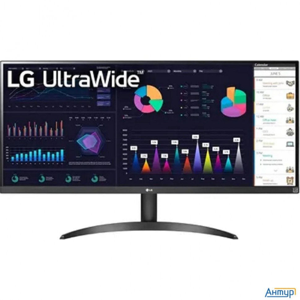 Lcd Lg 34" 34wq500-b Ultrawide черный {ips 2560x1080 100hz 21:9 матовая 1000:1 400cd 178/178  Freesy