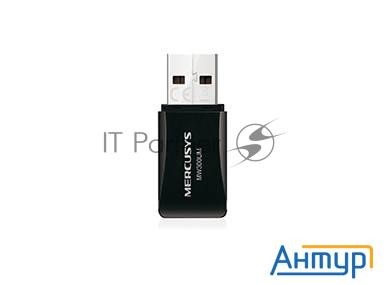 Сетевой адаптер Usb2.0 адаптер Mercusys Mw300um, 300Мбит/с, компактный
