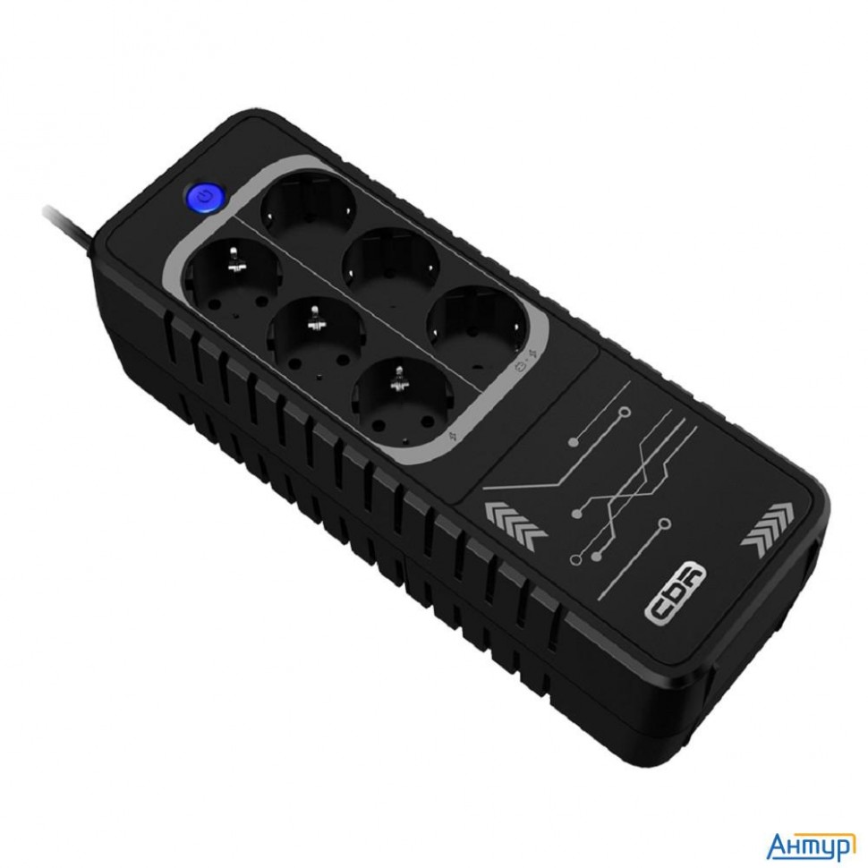 ИБП Cbr [lgt-650h-6f-ldb] Offline 650va/360w 5ah12v 6 X Shuko+ Breaker