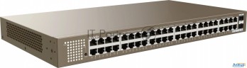 Коммутатор 48port 1000m 2sfp Tenda Teg1050f
