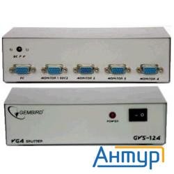 Gvs124  Разветвитель сигнала Vga на 4 монитора (gembird/cablexpert)