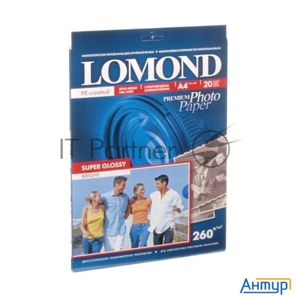 Фотобумага Lomond 1103101 A4/260г/м2/20л./белый высокоглянцевое для струйной печати