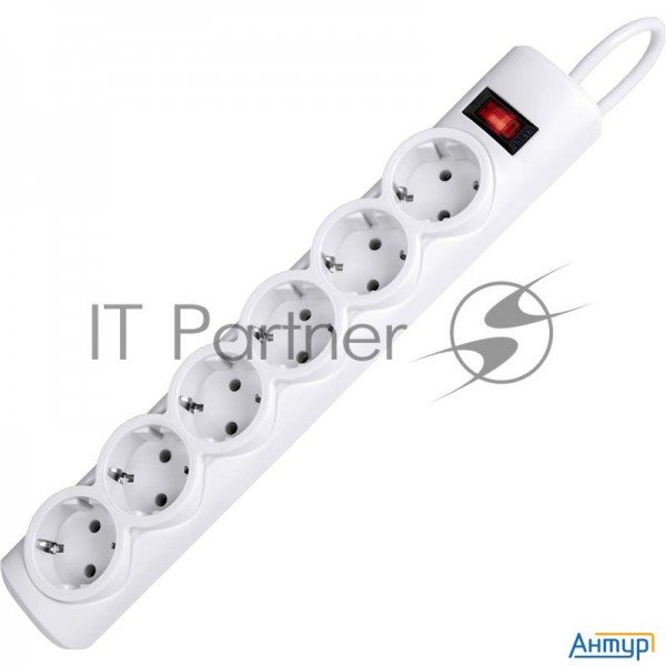 Сетевой фильтр Defender Dfs 151 1,8 м, белый, 6 розеток  99489