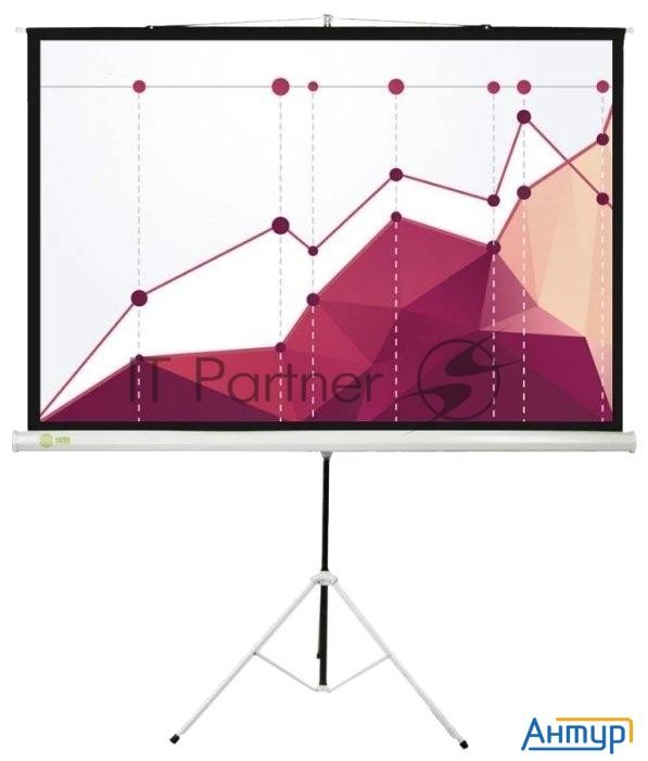 Экран Cactus 180x180см Triscreen Cs-pst-180x180 1:1 напольный рулонный белый