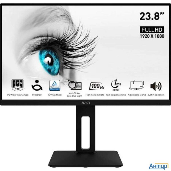 Msi Pro 23.8" Mp242ap {ips Flat 1920x1080 100hz 5ms 300cd D-sub Hdmi Displayport M/m} [9s6-3pa19t-20
