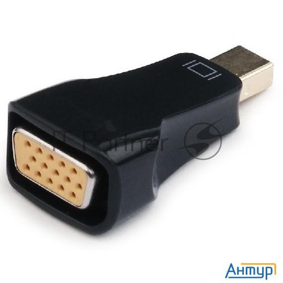 Переходник Minidisplayport - Vga, Cablexpert A-mdpm-vgaf-01, 20m/15f, черный, пакет