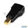 Переходник Minidisplayport - Vga, Cablexpert A-mdpm-vgaf-01, 20m/15f, черный, пакет