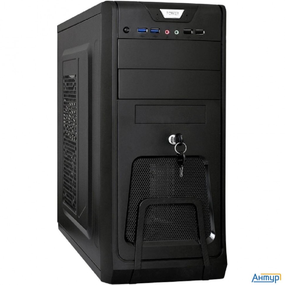 Exegate Ex283218rus Корпус Miditower Exegate Cp-603ub Black, Atx, <cp500w, 80mm>, 2*usb+2*usb3.0, Au