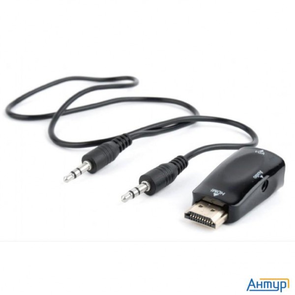 Bion Переходник Hdmi - Vga + стерео-аудио, 19m/15f & Minijack 3.5mm [bxp-a-hdmi-vga-02]