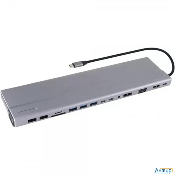 Vcom Cu4703  Адаптер Typec -->3*usb3.0+2*usb2.0+vga+rj45+sd+tf+aud+hdmi+dp+2*usb3.1 Data+pd[48951822