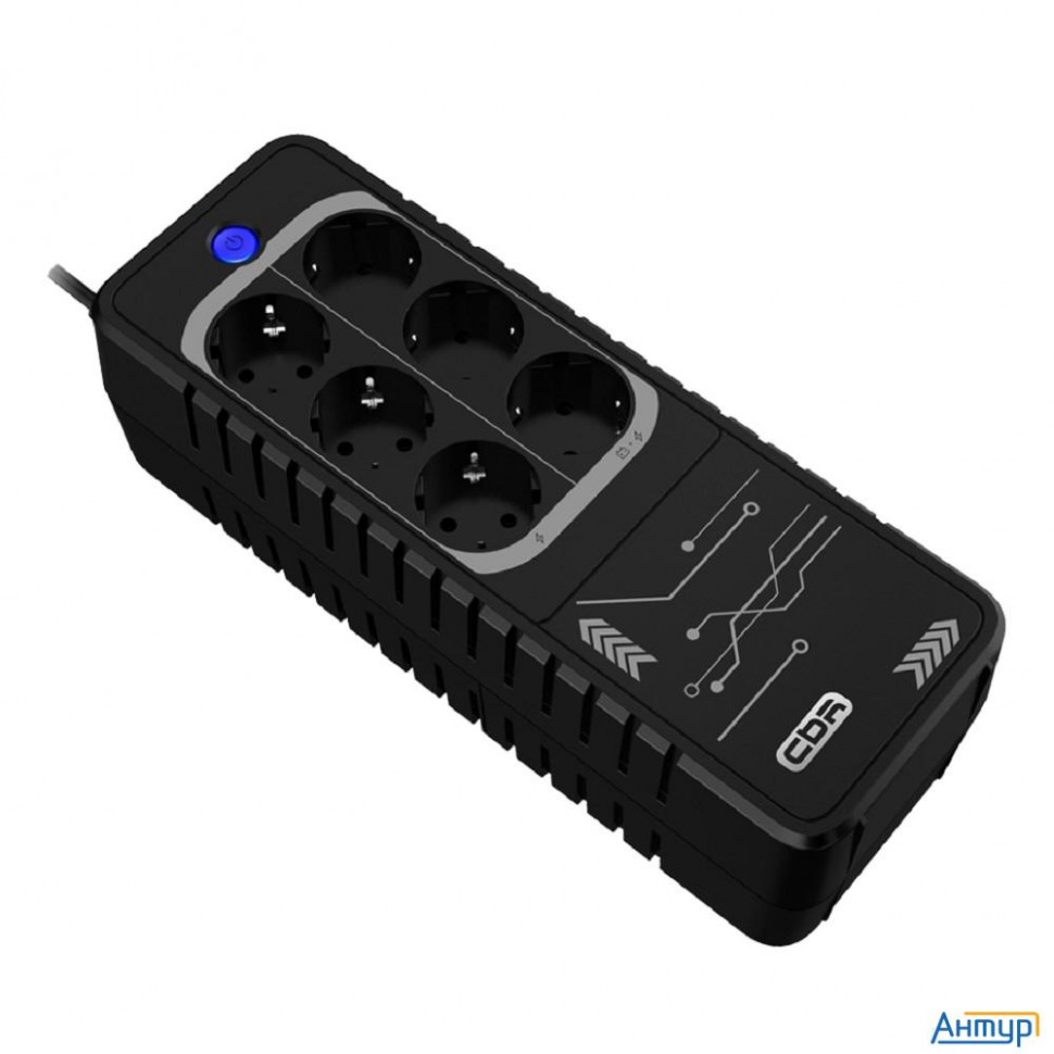 ИБП Cbr [lgt-850h-6f-ldb] Offline  850va/480w 6ah12v 6 X Shuko+ Breaker