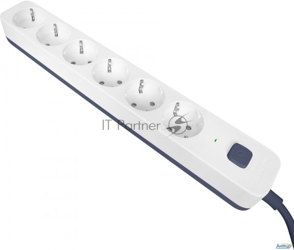 Сетевой фильтр Powercom Sp-06w 1,8 м 1.8м (6 розеток) белый/серый (коробка)