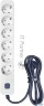 Сетевой фильтр Powercom Sp-06w 1,8 м 1.8м (6 розеток) белый/серый (коробка)