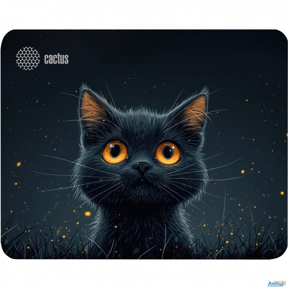 Коврик для мыши Cactus Black Cat 250x200x3мм (cs-mpc-d09s)