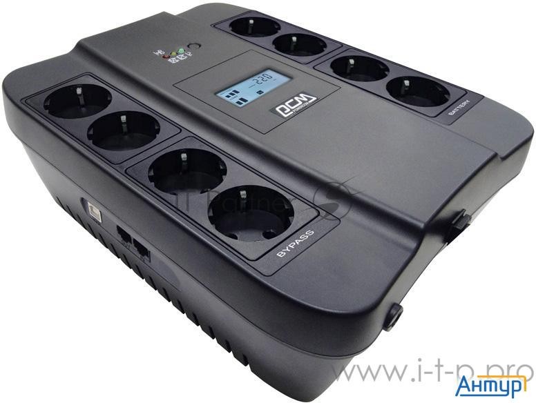 Источник бесперебойного питания Powercom Spider Spd-1100u Lcd 605Вт 1100ВА черный