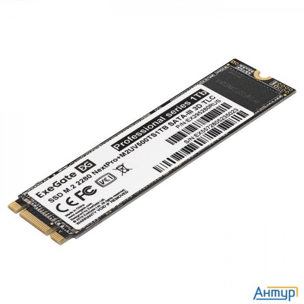 Exegate Ssd M.2 2280 1tb Exegate Nextpro+ M2uv500ts1tb (sata-iii, 22x80mm, 3d Tlc) [ex295280rus]