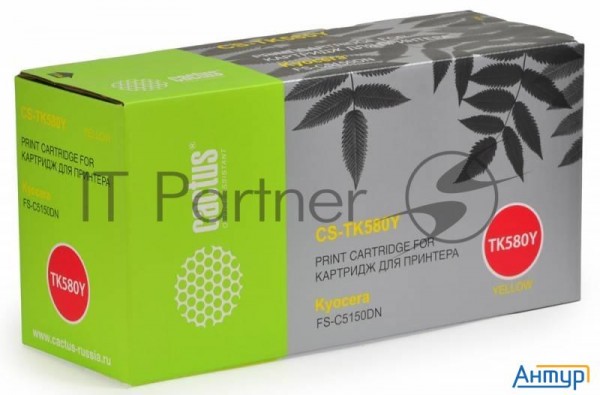 Тонер Картридж Cactus Cs-tk580y желтый для Kyocera Fs-c5150dn (2800стр.)
