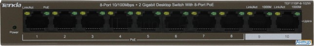 Коммутатор Tenda Tef1110p-8-102w 8port 100m 8poe