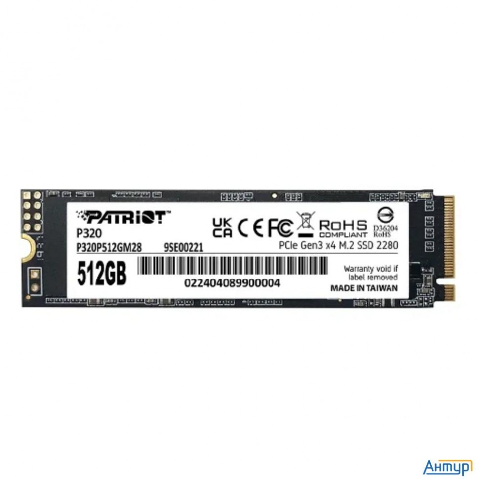 Накопитель Ssd Patriot Pcie 3.0 X4 512gb P320p512gm28 P320 M.2 2280