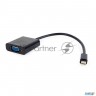 Переходник Minidisplayport - Vga, Cablexpert A-mdpm-vgaf-02, 20m/15f, длина 15см, черный, пакет