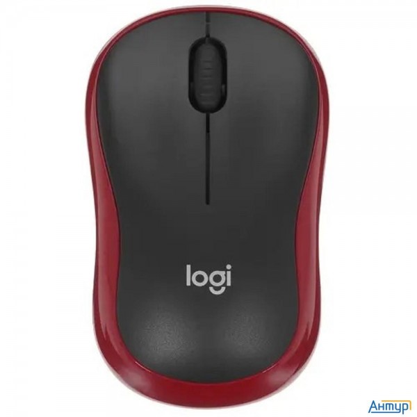 Мышь Wireless Logitech M185 черная/красная, оптическая, 1000dpi, 2.4 Ghz/usb-ресивер (910-002633)