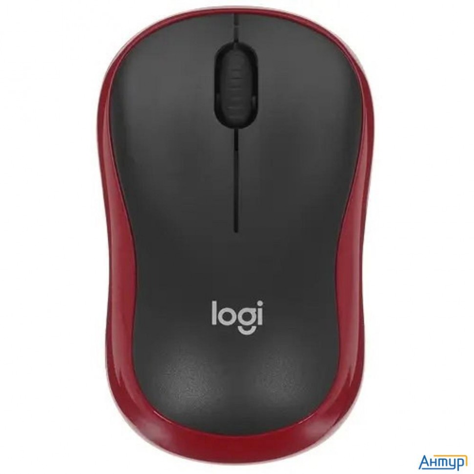 Мышь Wireless Logitech M185 черная/красная, оптическая, 1000dpi, 2.4 Ghz/usb-ресивер (910-002633)