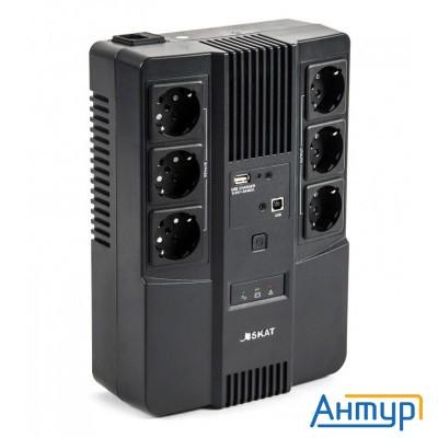ИБП Бастион Skat-ups 600 Ai 220В 360Вт 1АКБ 7Ач внутр. меандр. стаб-ция напр-я. 6 выходов (8998)