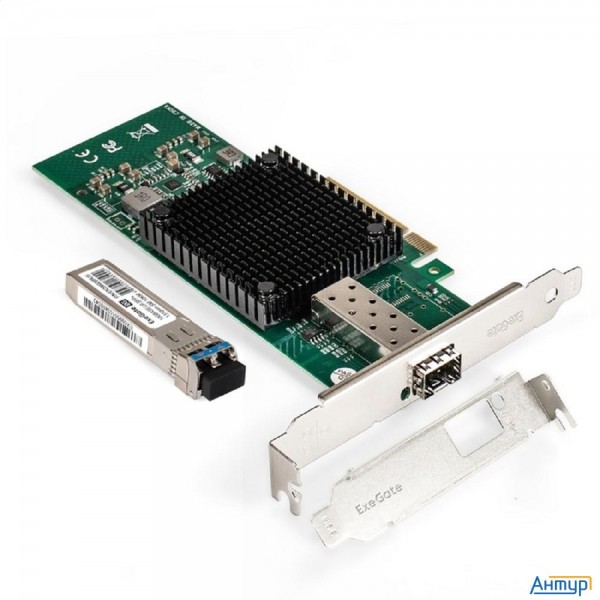 Exegate Ex298940rus Комплект: Сетевой адаптер Sfp+ Exegate Exe-x520-da1 + Трансивер Single-mode до 1