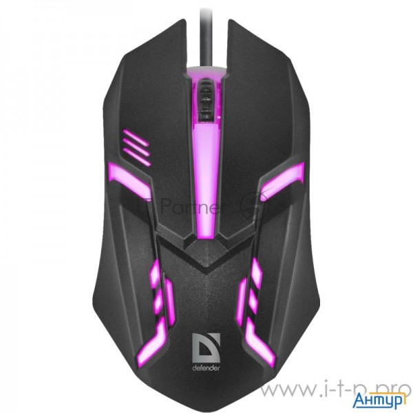 Defender Cyber Mb-560l [52560] (Проводная оптическая мышь, 7 цветов, 3 кнопки,1200dpi, черный)