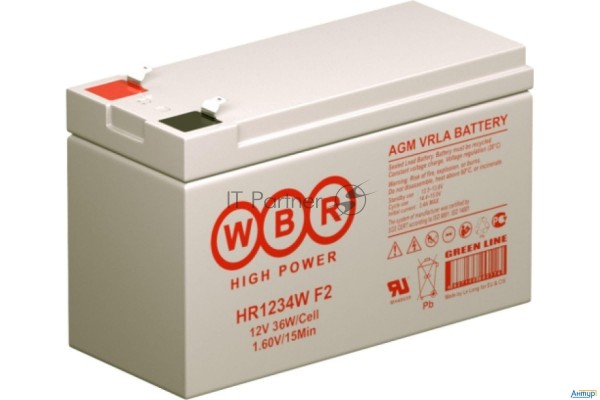 Аккумуляторная батарея Wbr Hr 1234 W F2  12v, 9ah