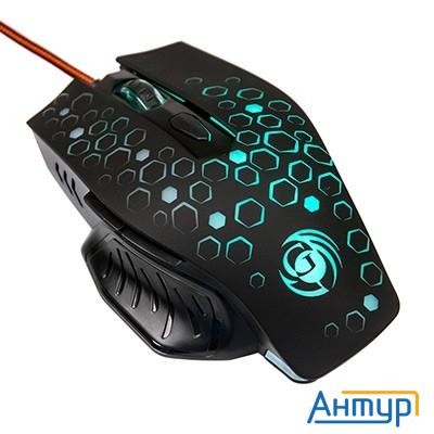 Мышь Mgk-11u Dialog Gan-kata - игровая, 6 кнопок + ролик , 7-ми цветная подсветка, Usb, черная