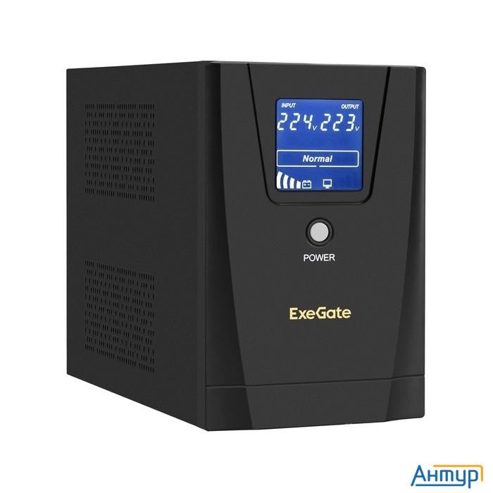 Exegate Ex292796rus ИБП Exegate Specialpro Smart Llb-1200.lcd.avr.2sh.3c13.usb <1200va/750w, Lcd, Av