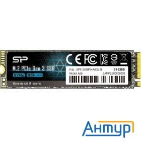 Silicon Power Ssd 512gb A60 Sp512gbp34a60m28, M.2 2280, Pci-e X4, Nvme