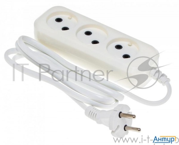 Buro Сетевой удлинитель 3 розетки,1.5 метра, (bu-psl3.1/w), белый (пакет ПЭ) (475331)