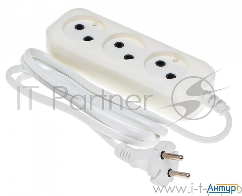 Buro Сетевой удлинитель 3 розетки,1.5 метра, (bu-psl3.1/w), белый (пакет ПЭ) (475331)