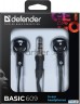Наушники Defender Наушники вставки Basic 609 черный + белый 63609