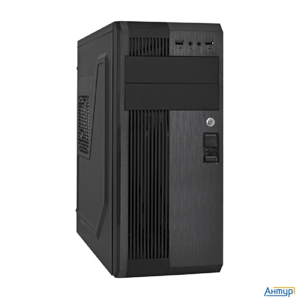 Exegate Ex283225rus Корпус Miditower Exegate Un-605b Black, Atx, <un500, 120mm>, 2*usb, Audio, замок