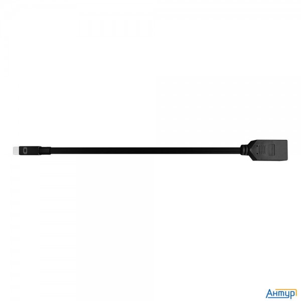 Bion Переходник с кабелем Display Port - Mini Display Port, Dp20f/mdp20m, длина кабеля 15см, черный