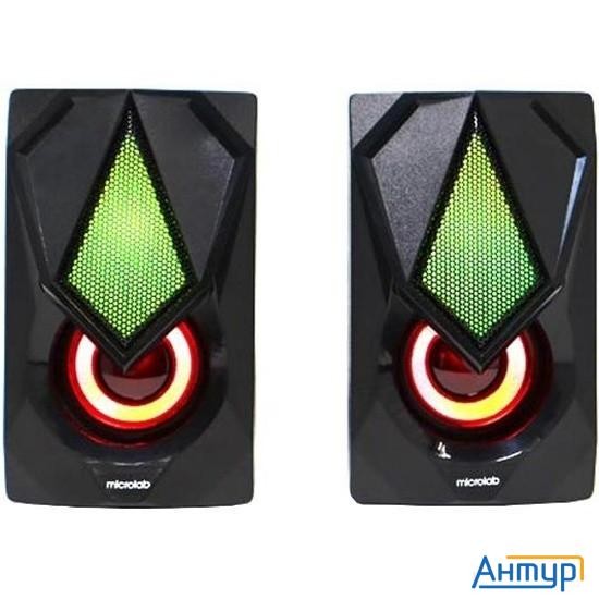 Microlab B25 черный {3 Вт X2, Гармонические искажения: < 0,5% (1 Вт 1 кГц), Частотная характеристика