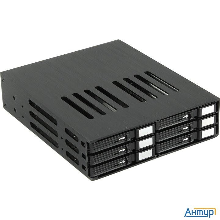 Procase L2-106-sata3-bk {Корзина L2-106sata3 6 Sata3/sas, черный, с замком, Hotswap Mobie Rack Modul