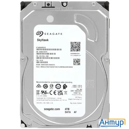4tb Seagate Skyhawk (st4000vx015) {serial Ata Iii, 5400 Rpm, 256mb, для видеонаблюдения}