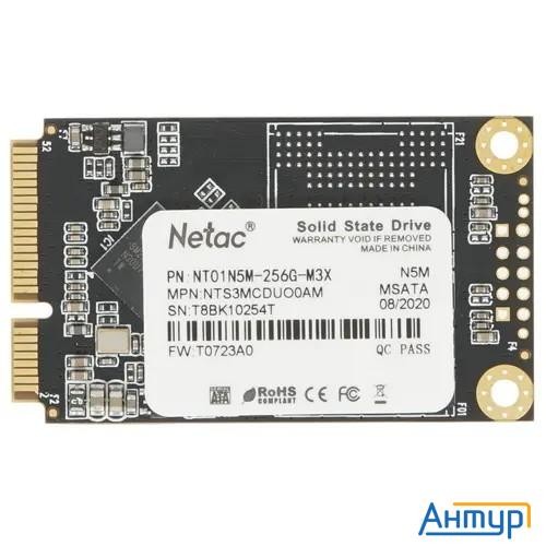 Накопитель Ssd Netac Msata N5m 256gb Nt01n5m-256g-m3x Tlc