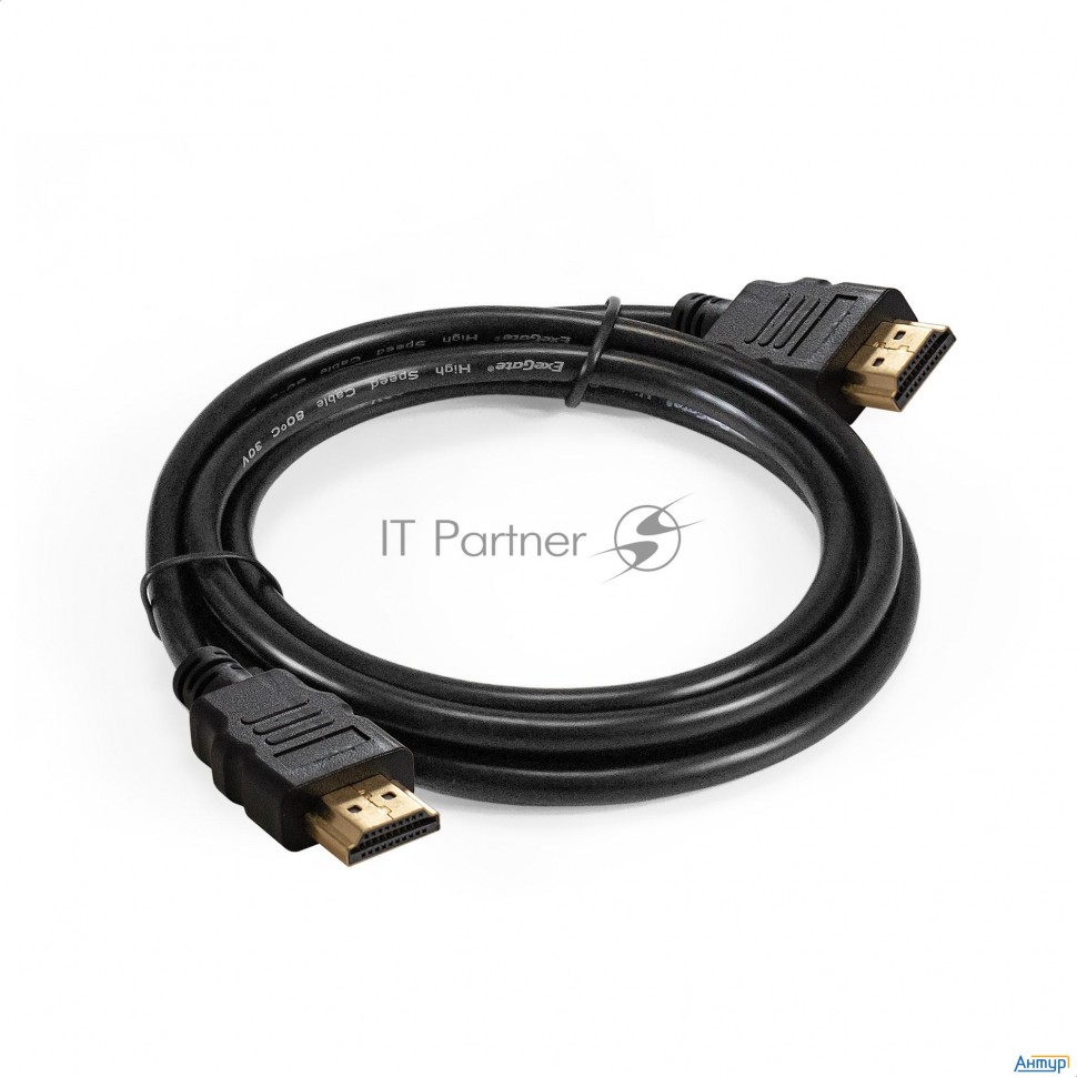 Exegate Ex294683rus Кабель Hdmi Exegate Ex-cc-hdmi-1.5 (19m/19m, 1,5м, V1.4b, позолоченные контакты)