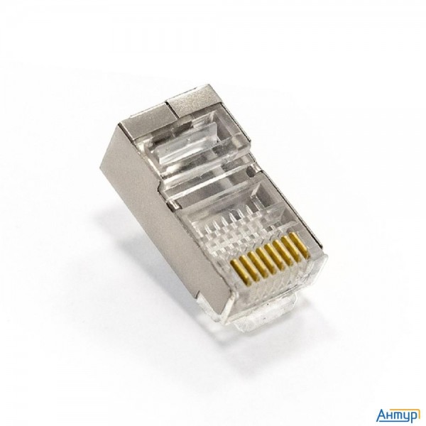 Exegate Ex293764rus Коннектор Exegate Pl45-c5-8p8c-sh-100 Rj-45 Кат.5e (8p8c) под одножильный кабель