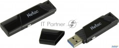 Флеш Диск Netac U336s 128gb  Nt03u336s 128g 30bk , Usb3.0, пластиковая с защитой от записи